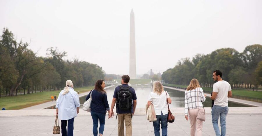 DC: Guided National Mall Tour & Washington Monument Ticket - District of Columbia War Memorial and World War II Memorial: the Mall’s scale widens