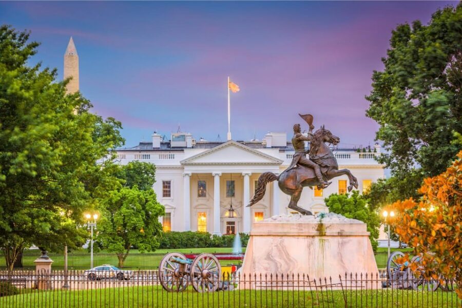 From NYC: Washington Highlights Guided One Day Tour - White House gardens and the government-building pass-through