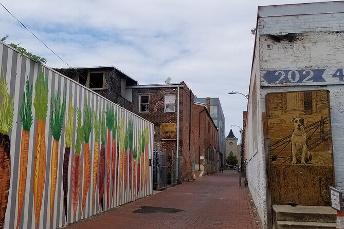 Historic Alleyways Guided Walking Tour of Washington DC - D.C. Alley Museum: Garage-Door Murals Painted Where You’re Standing