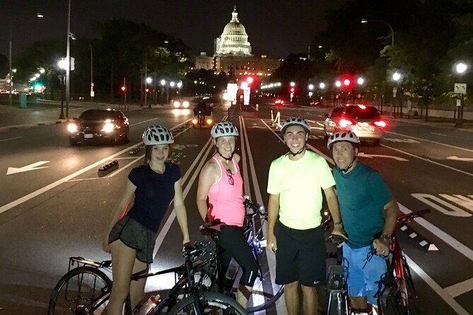 Private DC Monuments at Night Bike Tour - How the route works: short stops, big moments