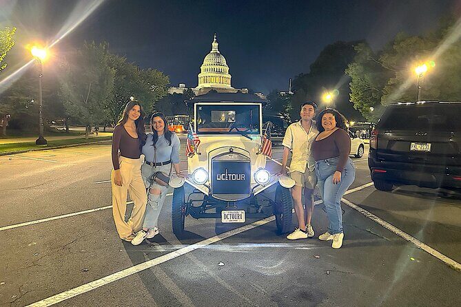 Public or Private DC Moonlight Tour by E-Cart or Vintage Car - The Presidential Story Stops: Hope and Resilience in Stone