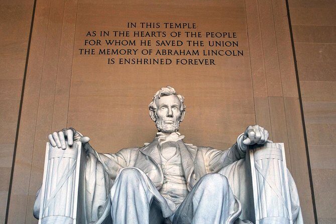 Small Group Tour of DC - Open-Top or Glass Convertible Luxury Bus - Lincoln Memorial steps: iconic views with real walking