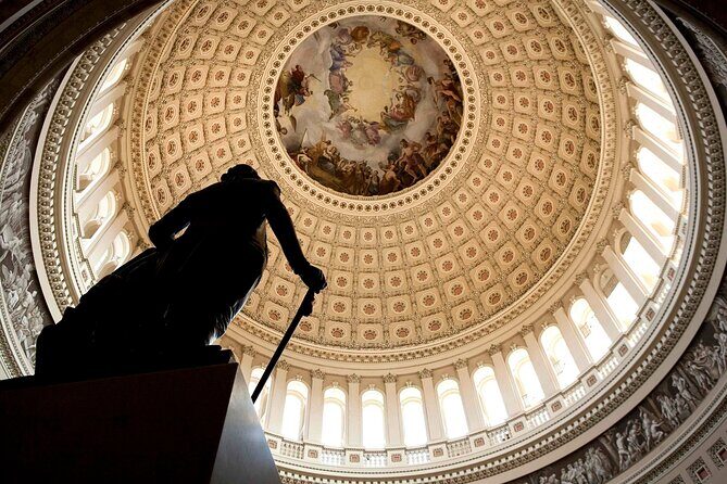 U.S. Capitol Tour with Library of Congress or Capitol Museum - Peace Monument, Peace Circle, and the equestrian statue moment
