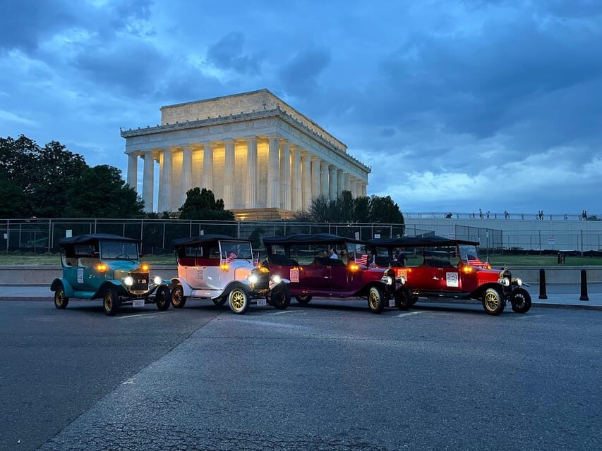 Washington, DC: Day & Night Electric Cart & Vintage Car Tour - Night tours: when the monuments light up after dark