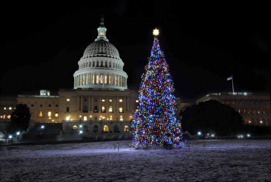 Washington, DC: Holiday Lights Nighttime Bus Tour - Warm Bus Rides and the Open-Top to Glass-Top Switch in Winter