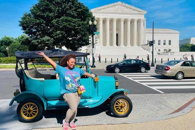 Washington DC Sightseeing Tour by Electric cart or Vintage Car - Lincoln Memorial: a chance to go inside for the view